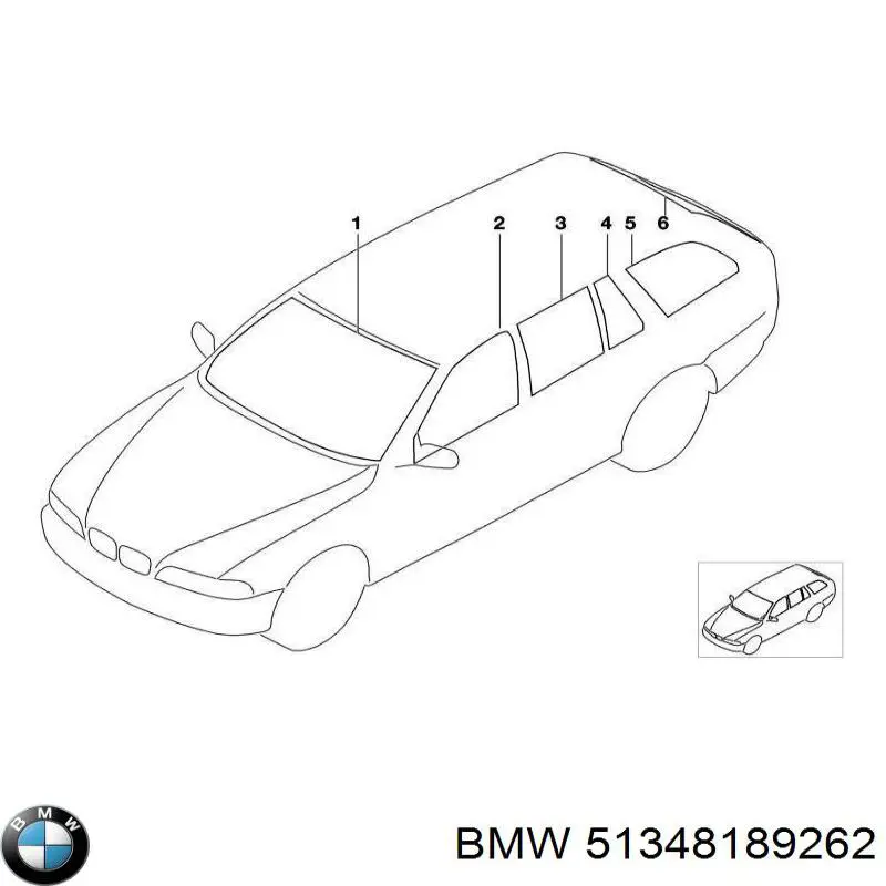 Скло кутове дверей задніх BMW 51348189262 ціна, від 12.67 USD