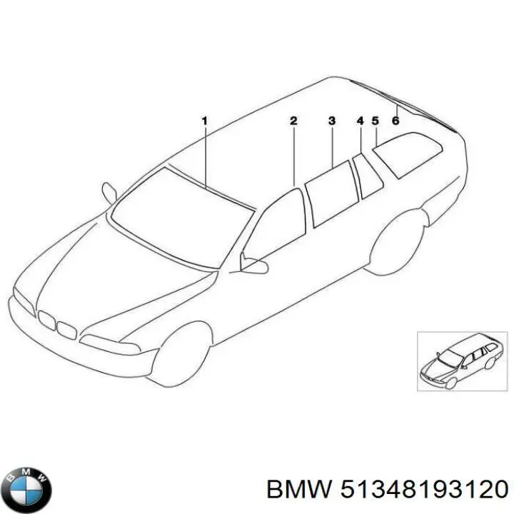  Скло-кватирка двері, задній, правій BMW 5 