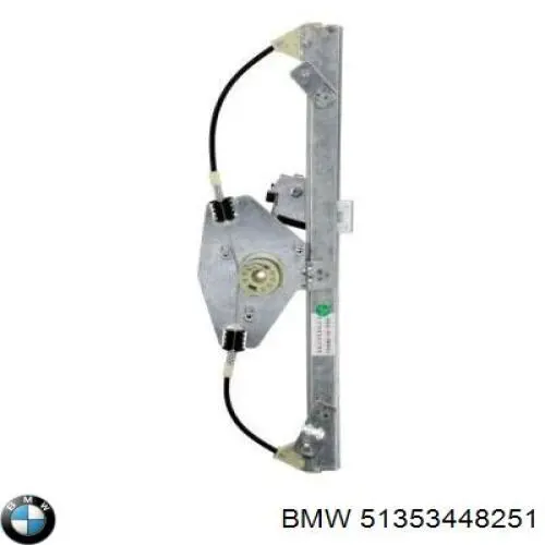 Механізм склопідіймача двері задньої, лівої 51353448251 BMW