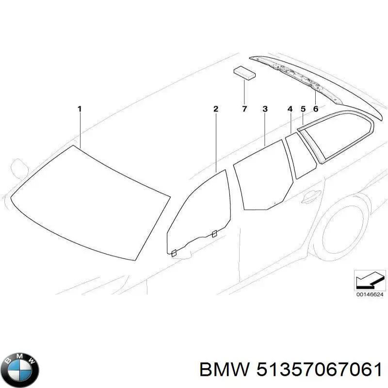 51357067061 BMW Куточок задніх лівих дверей