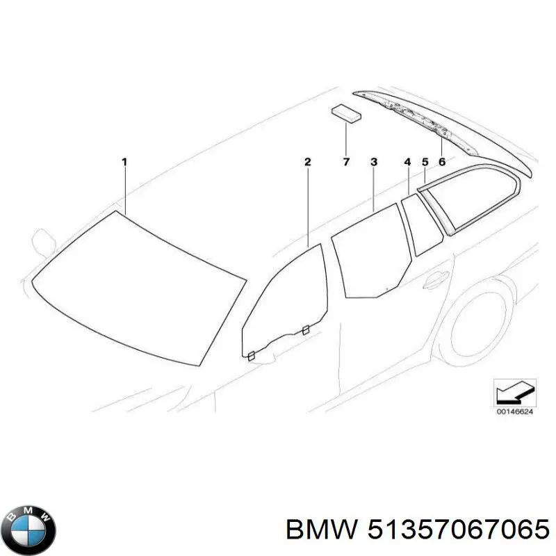51357067065 BMW Куточок задніх лівих дверей