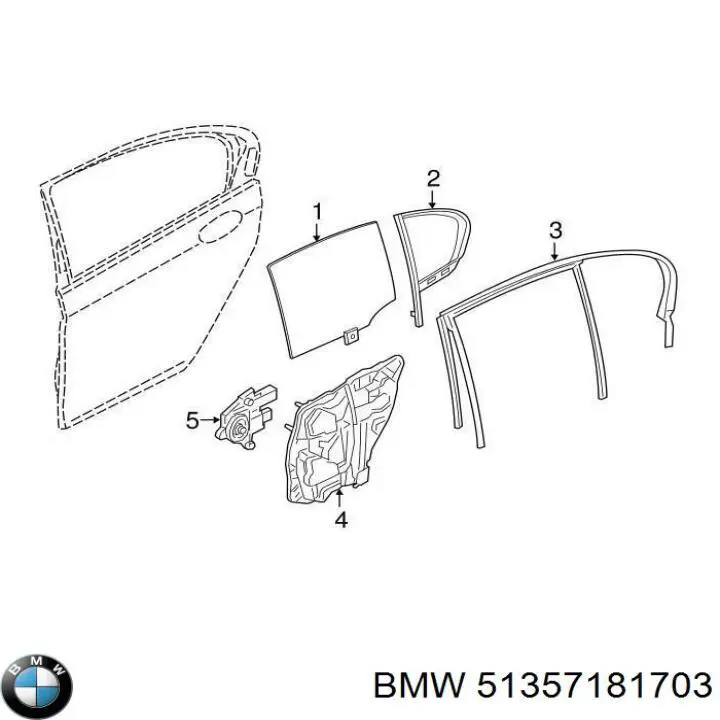 7455083 BMW Привід ліфта задній