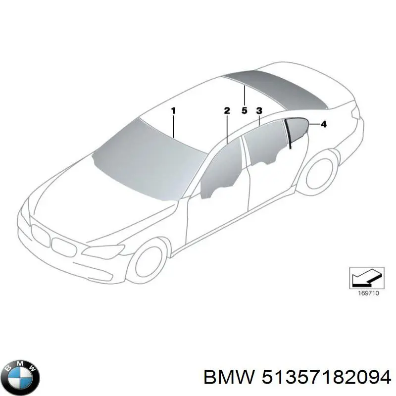 51357182094 BMW Вікно задніх дверей