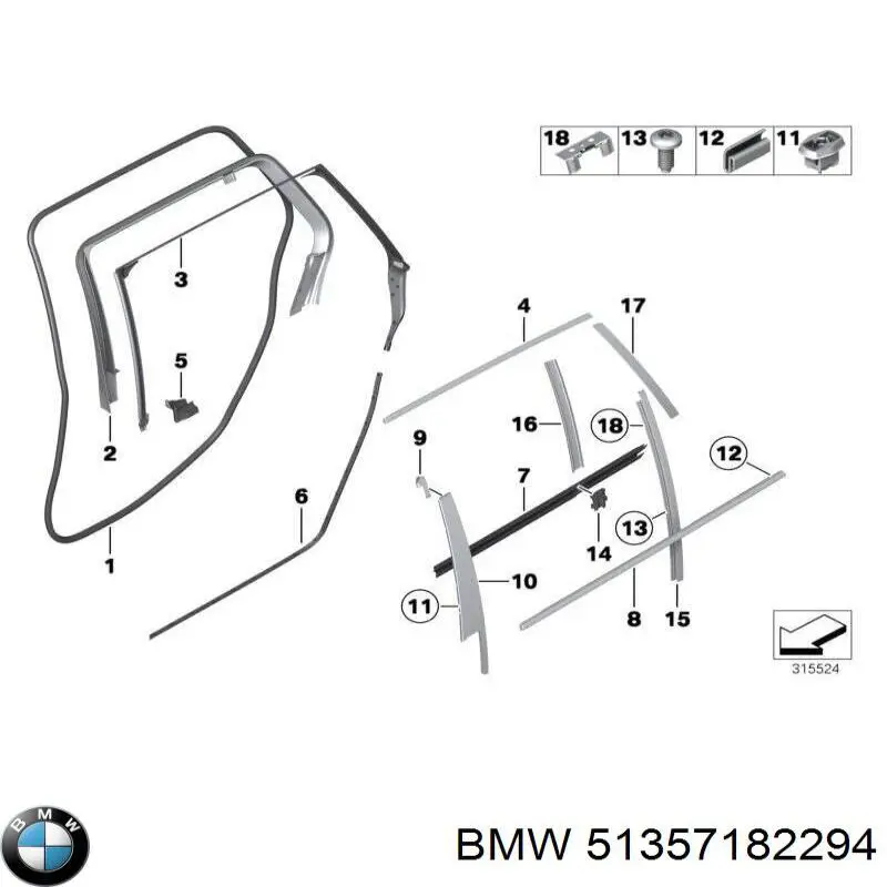  BMW 51357182294 ціна, від 10.08 USD