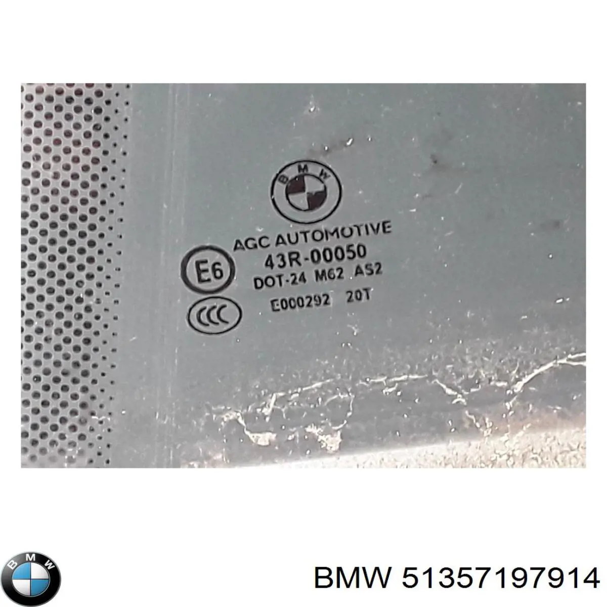 51357197914 BMW Скло задньої двері правої