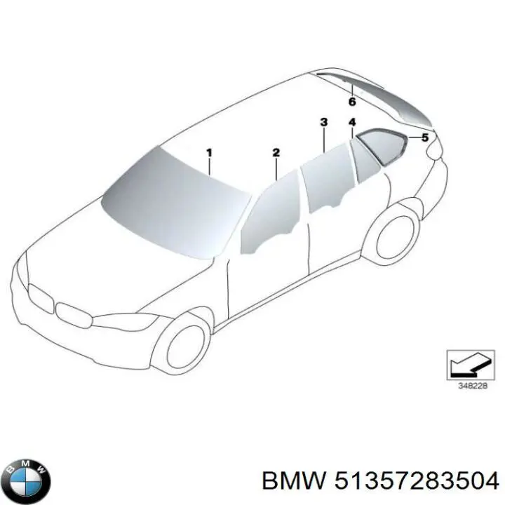 Скло заднє праве BMW 51357470626 ціна, від 47.87 USD