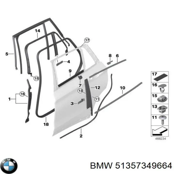  BMW 51357349664 ціна, від 14.11 USD