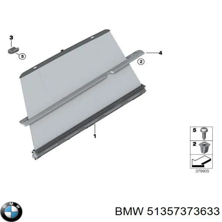 Шторка задніх дверей BMW 51357373633 ціна, від 49.41 USD