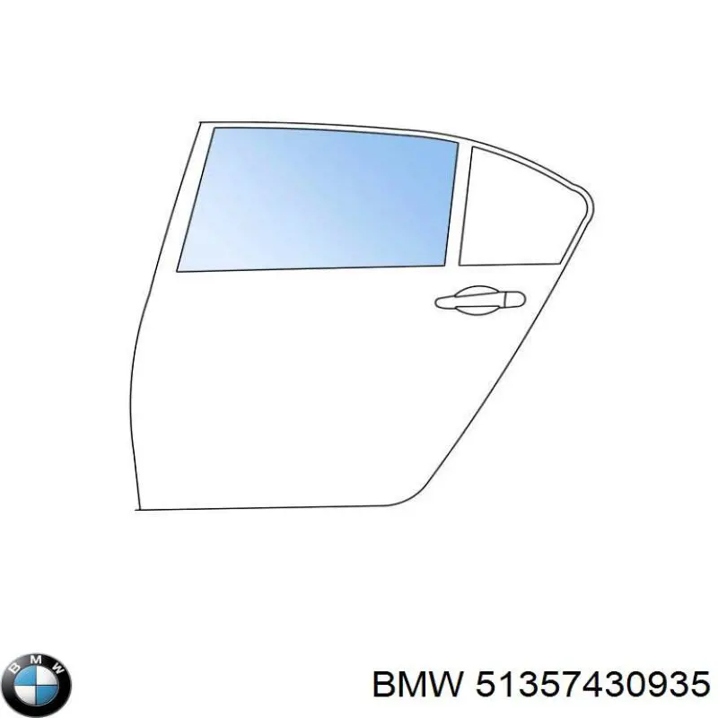 Скло задньої двері лівої BMW 51357430935 ціна, від 19.38 USD