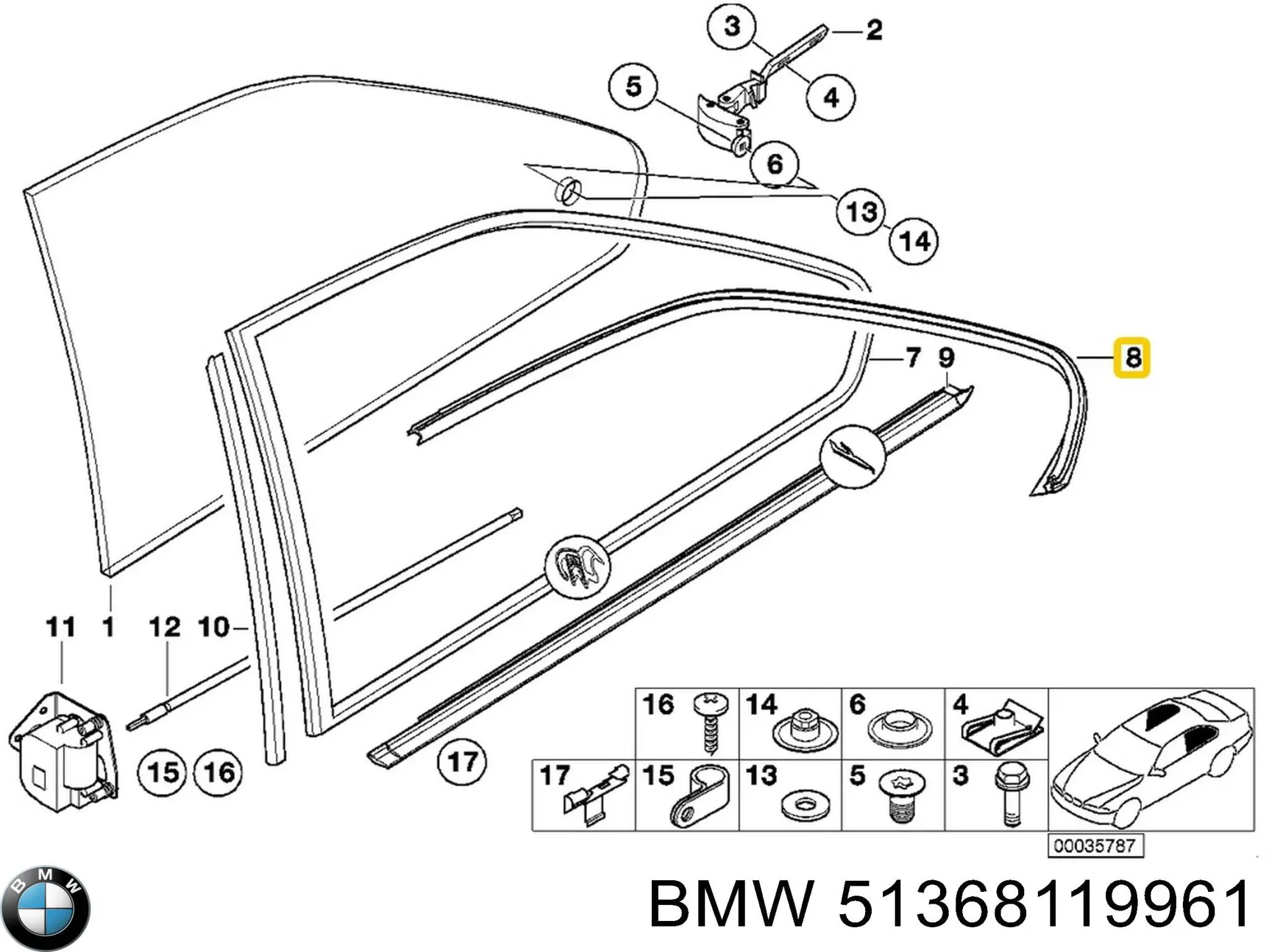 Купити 51368119961 BMW Підкрилок заднього крила, лівий