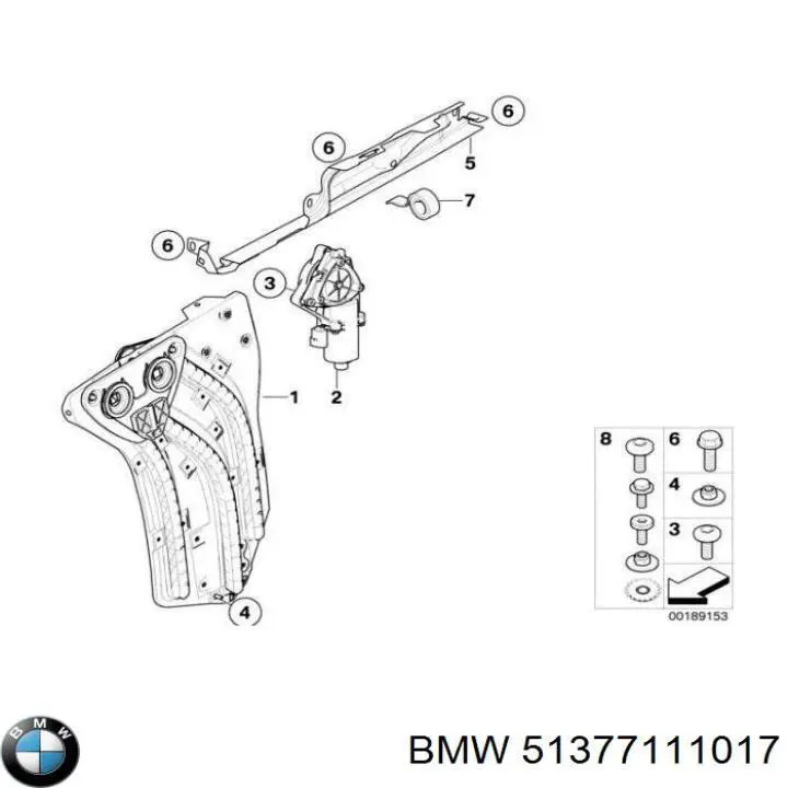Механізм стеклопод'емника двері задньої, лівої BMW 51377111017 ціна, від 542.42 USD