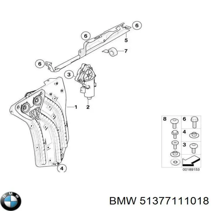 51377111018 BMW Склопідйомник задніх правих дверей