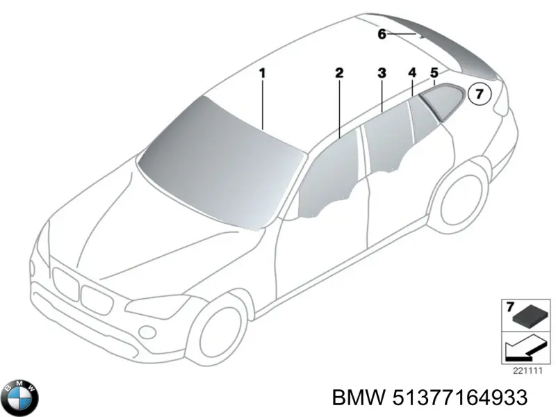 Автоскло BMW 51377164933 ціна, від 1.39 USD