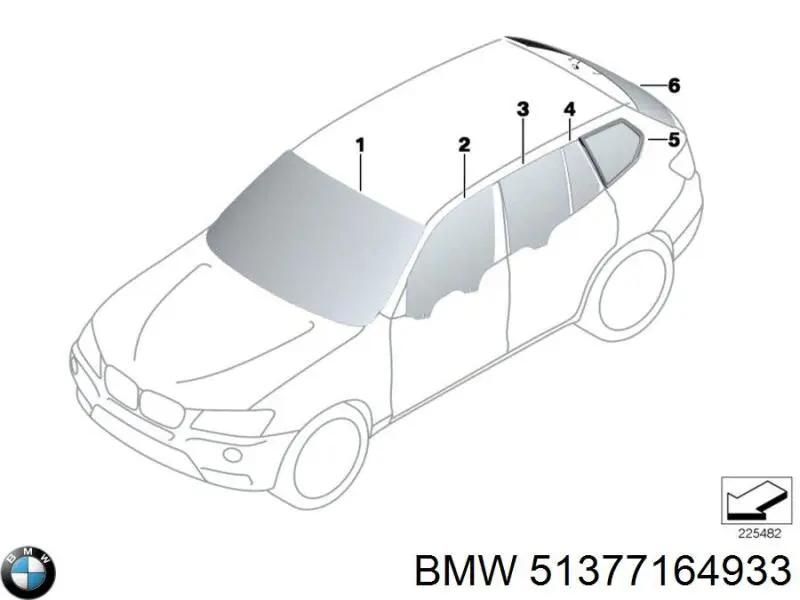 51377164933 BMW Автомобільне скло