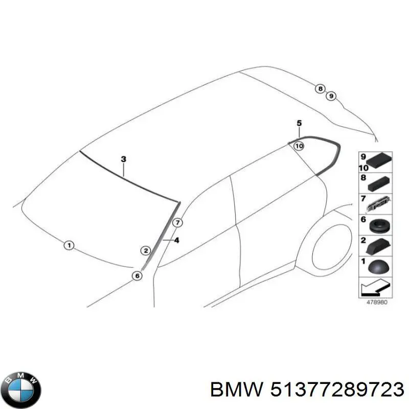 Купити 51377289723 BMW 