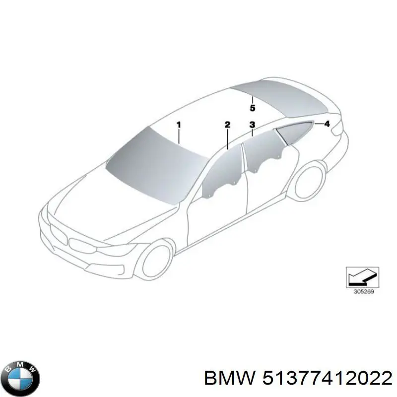 Скло багажного відсіку, праве BMW 51377412022 ціна, від 110.50 USD