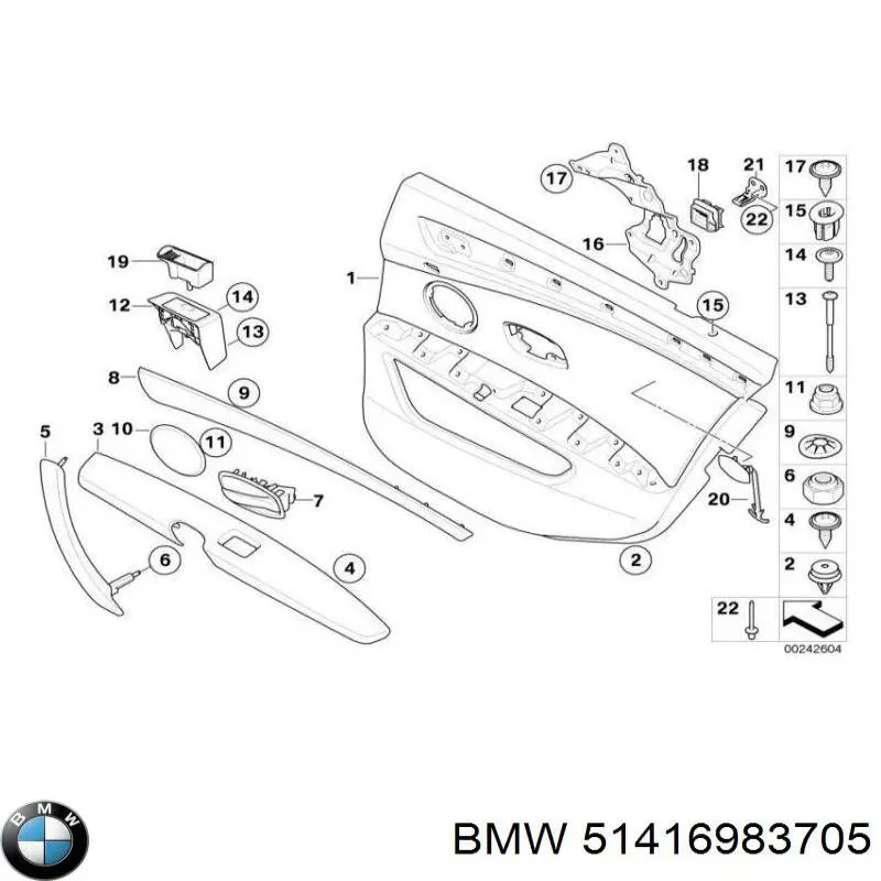 Ручка передньої двері зовнішня BMW 51416983705 ціна, від 102.33 USD