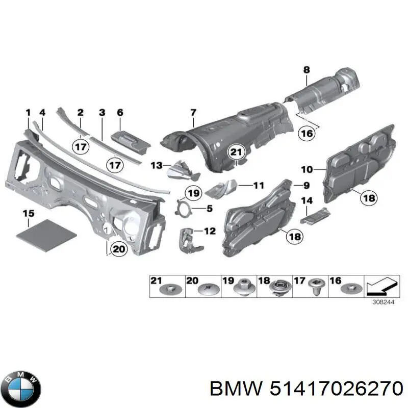  BMW 51417026270 ціна, від 7.85 USD