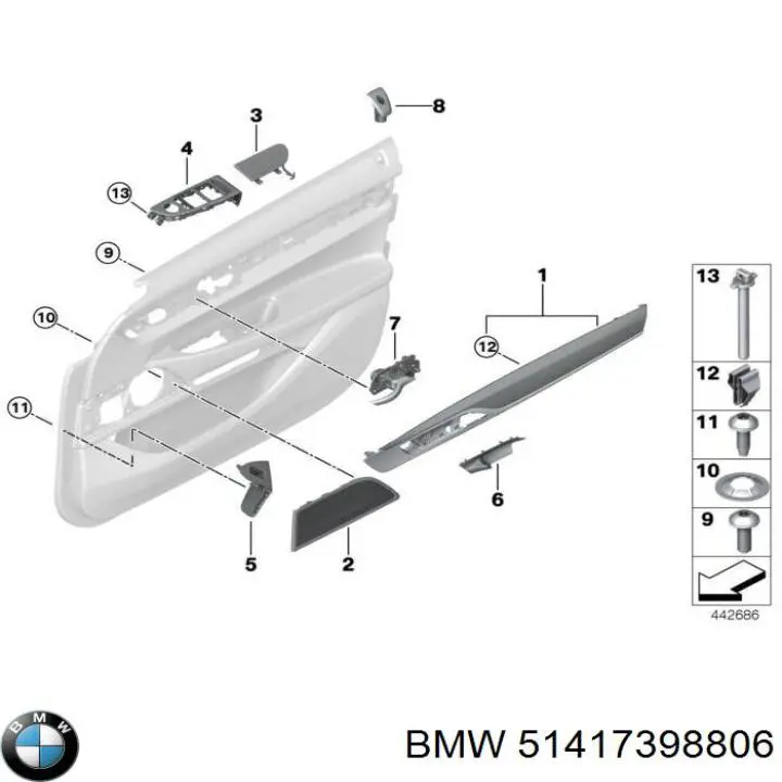  BMW 51417398806 ціна, від 54.78 USD