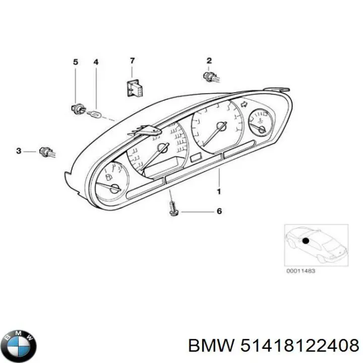 Купити 51418122408 BMW 