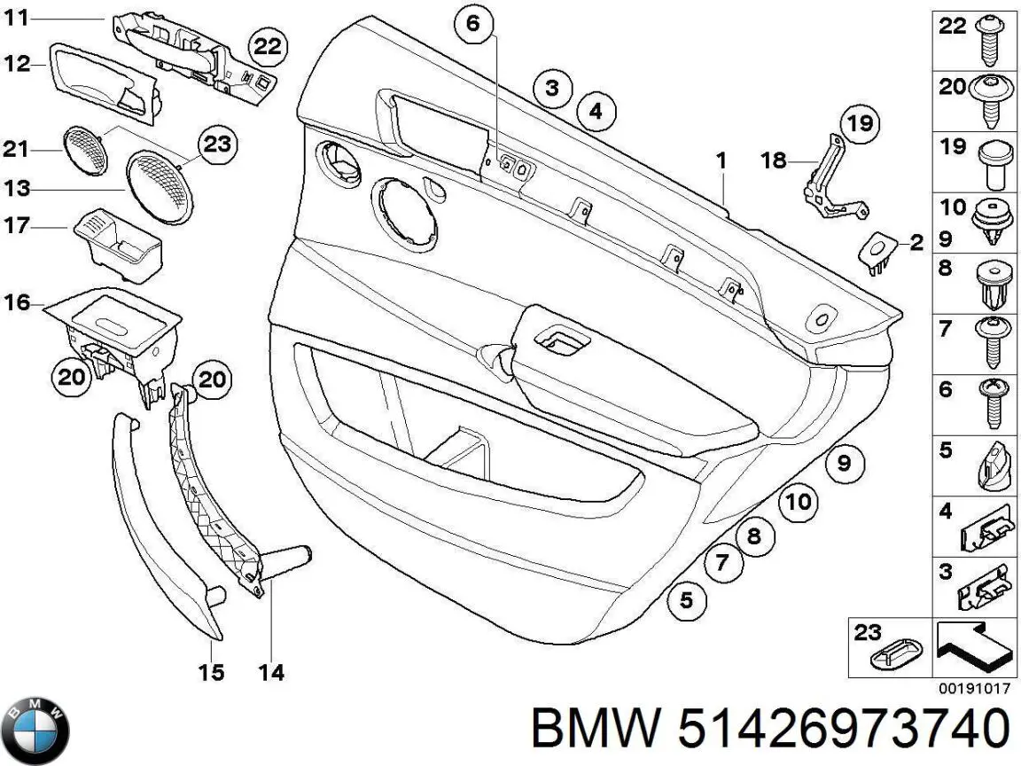 51426973740 BMW Накладка ручки дверей