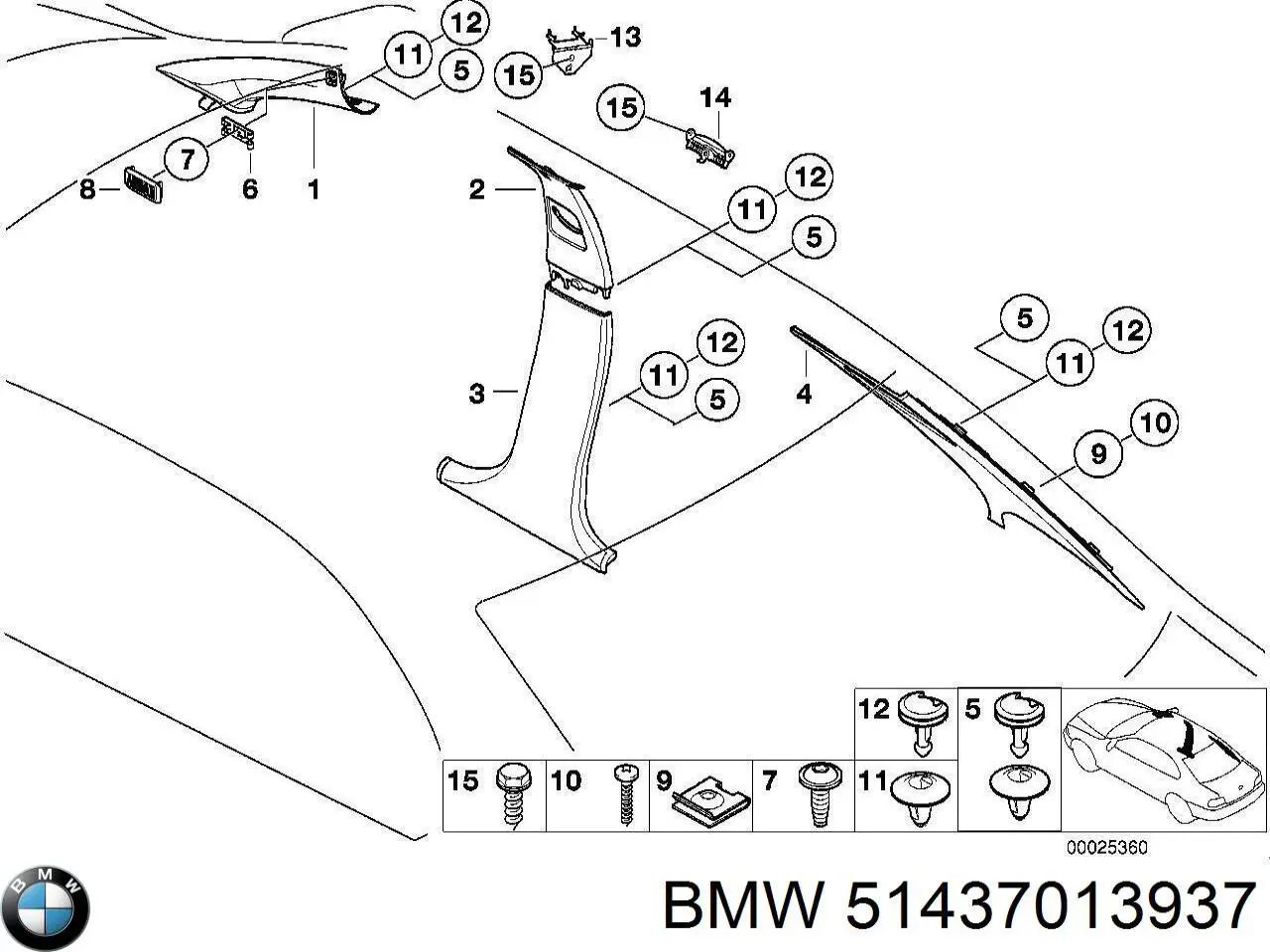  BMW 51437013937 ціна, від 105.91 USD