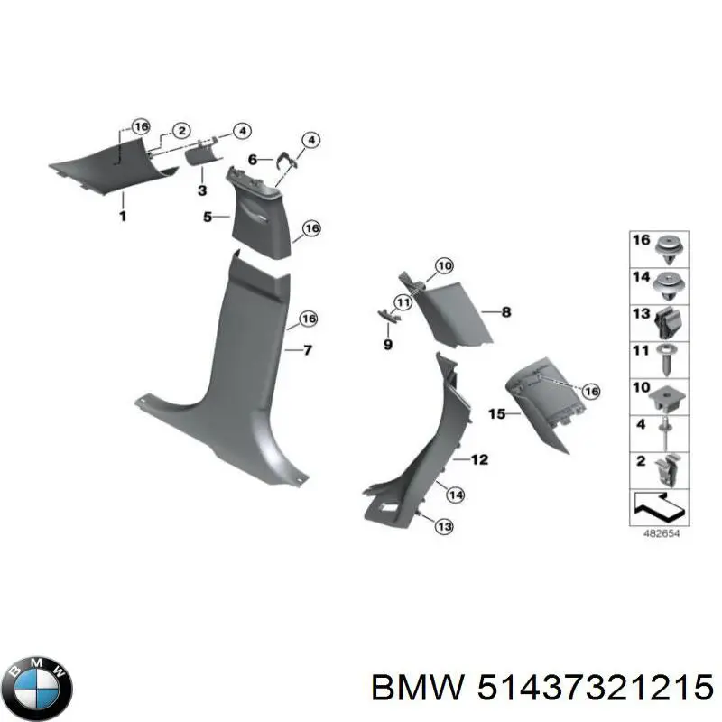 Купити 51437321215 BMW Тримач глушника задній