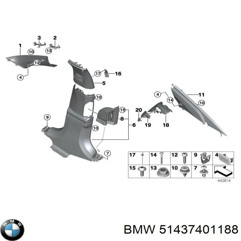  BMW 51437401188 ціна, від 56.43 USD