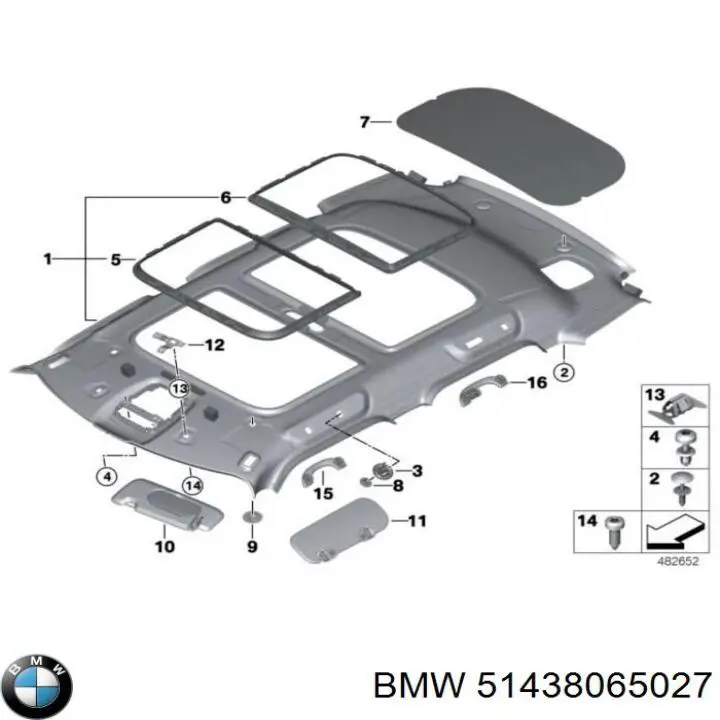 51438065027 BMW Обшивка стійки кузова внутрішня, задня ліва