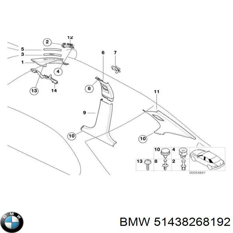 51438268192 BMW Автомобільне скло