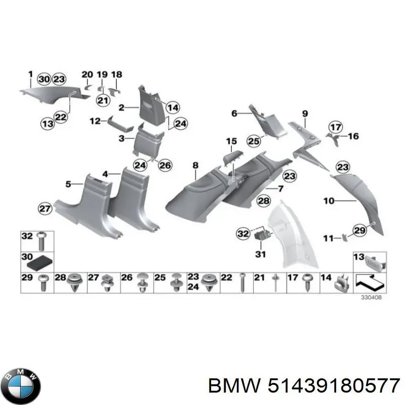  BMW 51439180577 ціна, від 1.08 USD