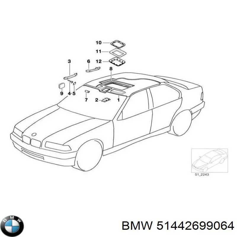 Купити 51442699064 BMW Захисна решітка радіатора
