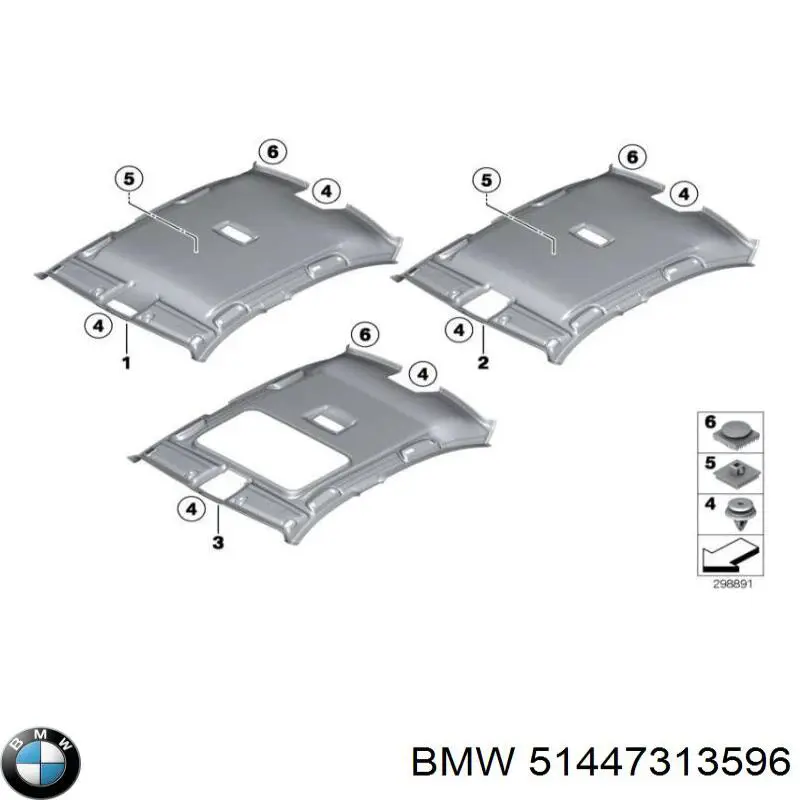 Обшивка даху BMW 51447313596 ціна, від 1308.13 USD