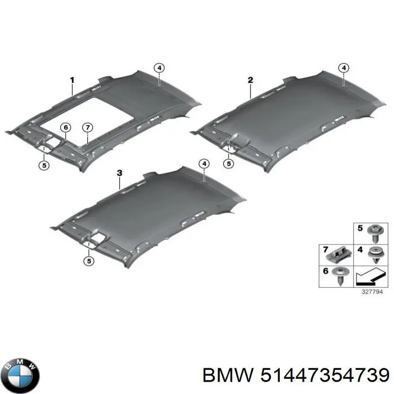 Обшивка даху BMW 51447354739 ціна, від 228.56 USD