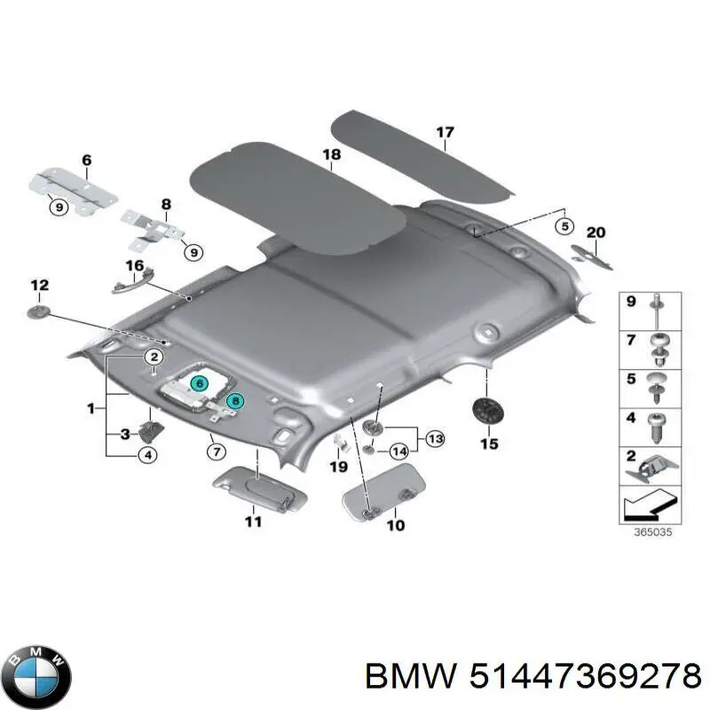 51447369278 BMW Оббивка кузова