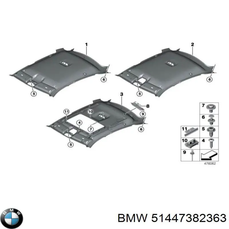 51447382363 BMW Оббивка кузова