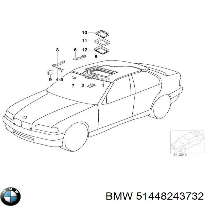 Купити 51448243732 BMW Захисна решітка радіатора