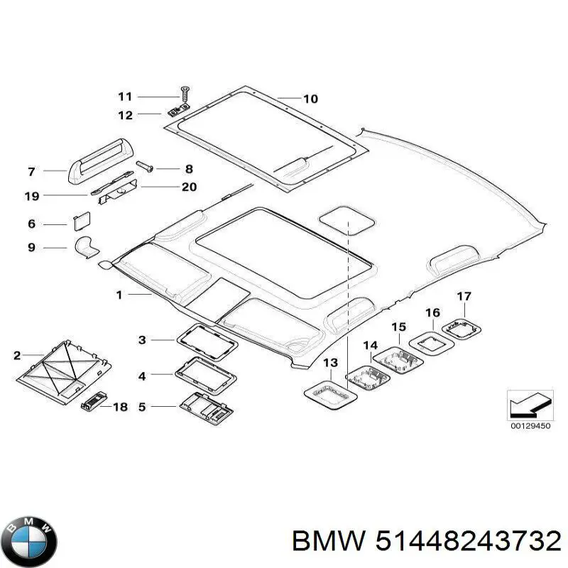 51448243732 BMW Решітка радіатора