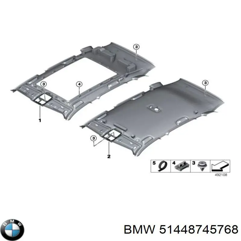 Обшивка даху BMW 51448745768 ціна, від 570.00 USD