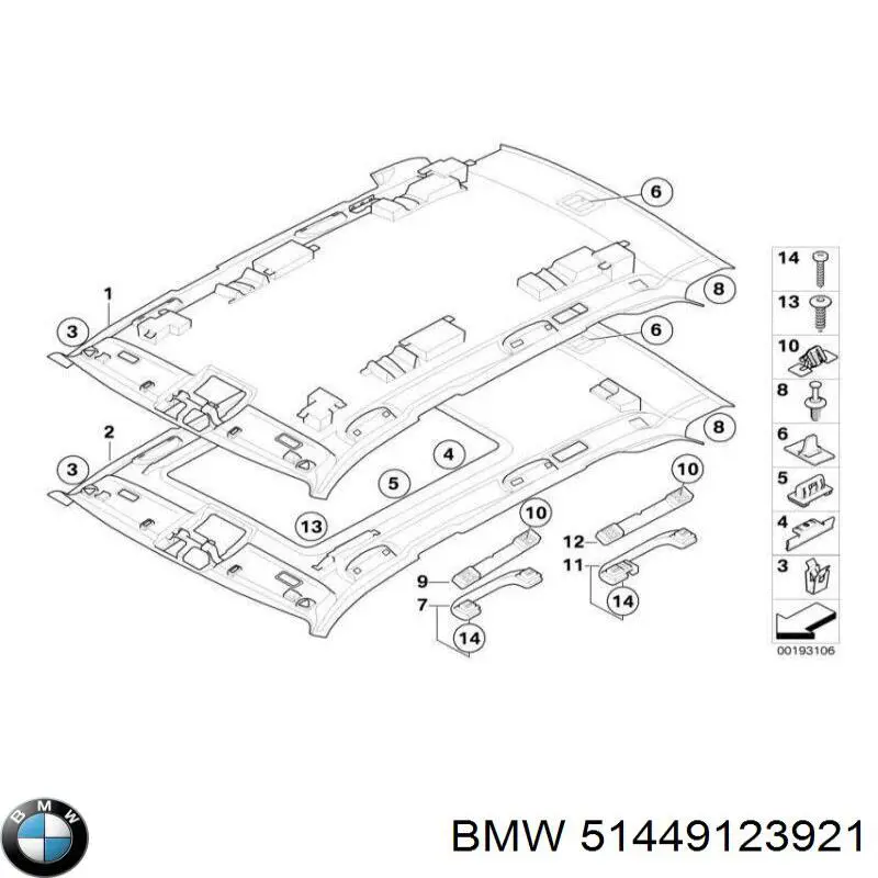 51449123921 BMW Оббивка кузова