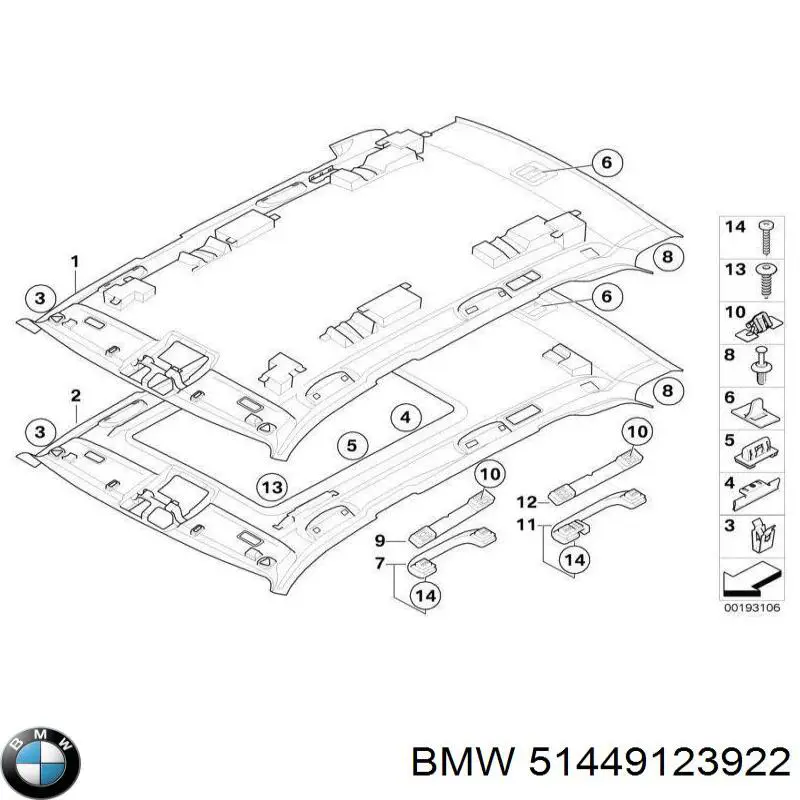 51449123922 BMW Оббивка кузова