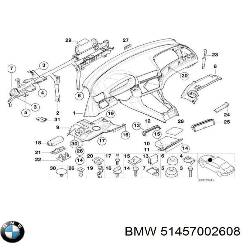  BMW 51457002608 ціна, від 28.22 USD