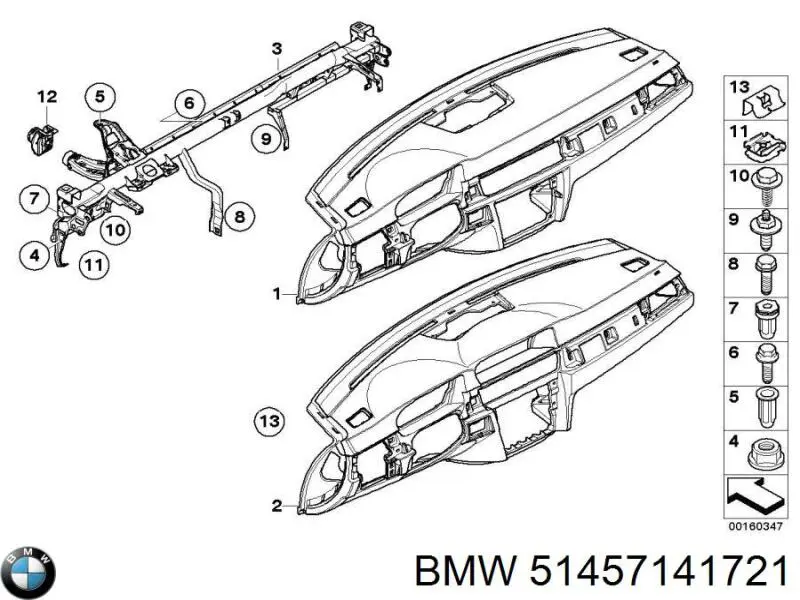 51457141721 BMW Бардачок