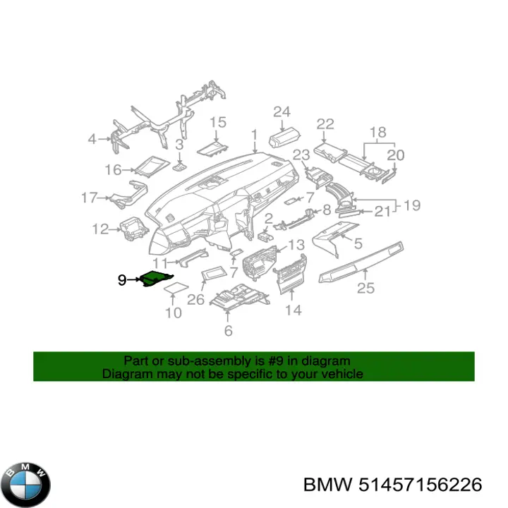 Купити 51457156226 BMW 