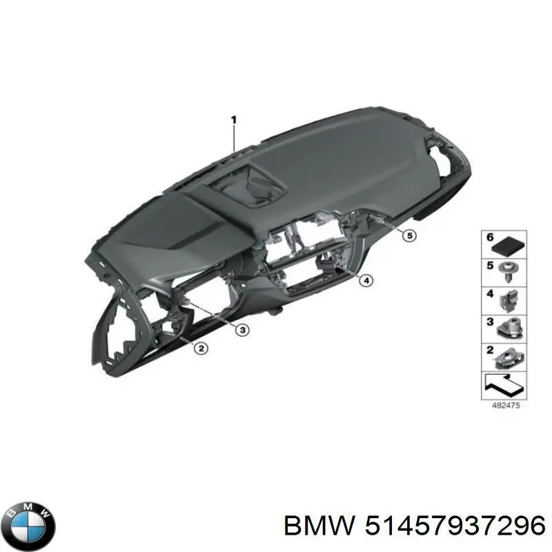 51457937296 BMW Передня панель