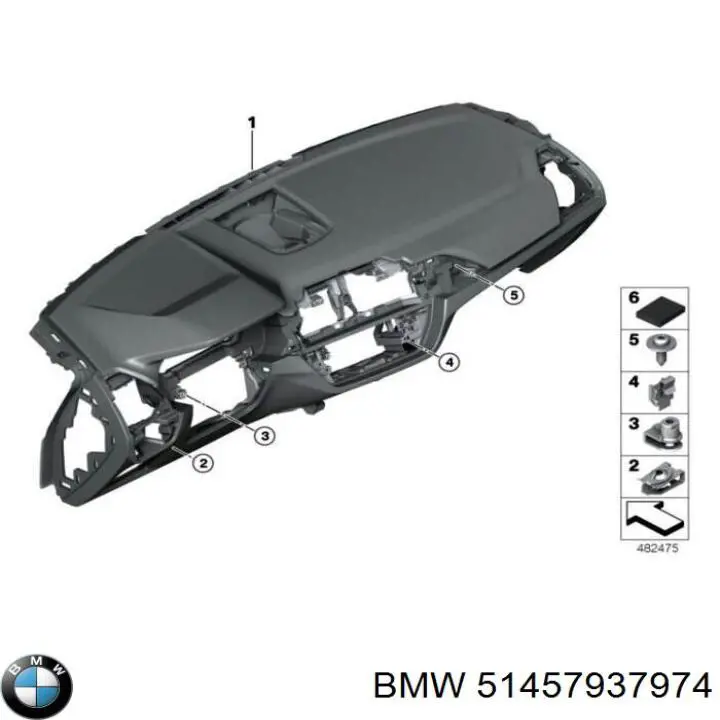 Передня панель BMW 51457937974 ціна, від 823.50 USD
