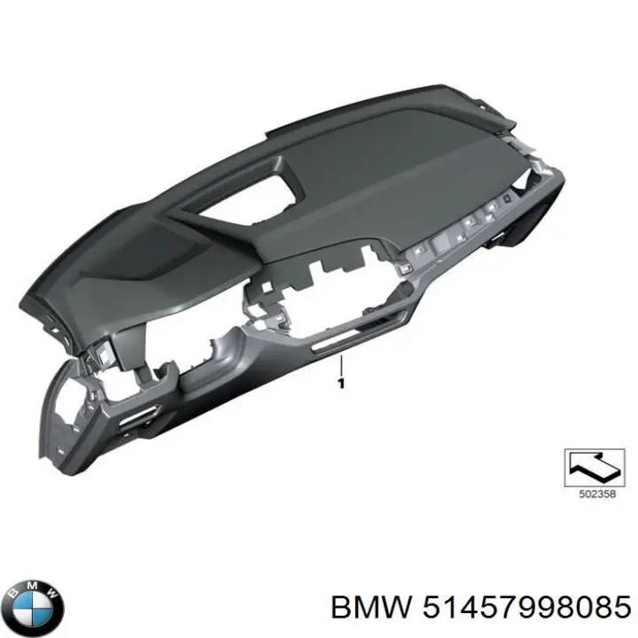 Панель приладів торпеди BMW 51457998085 ціна, від 3100.12 USD