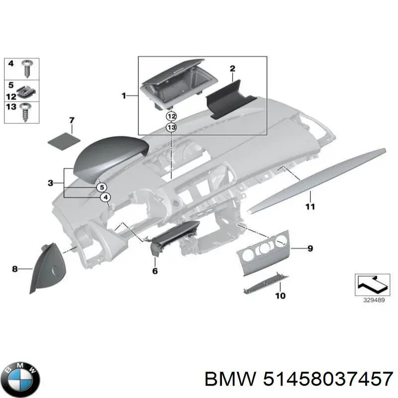  BMW 51458037457 ціна, від 276.19 USD