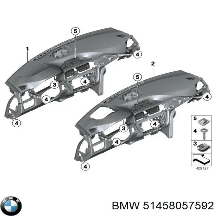 Передня панель BMW 51458057592 ціна, від 3488.07 USD