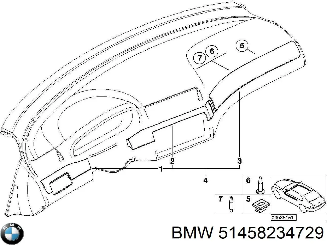  BMW 51458234729 ціна, від 87.30 USD